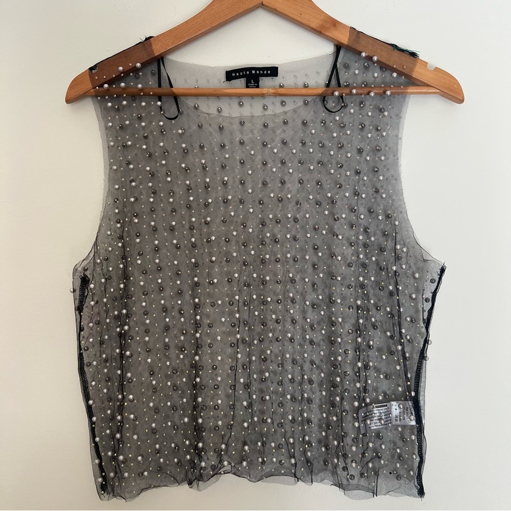 Women’s Mesh Beaded Tank Size Large